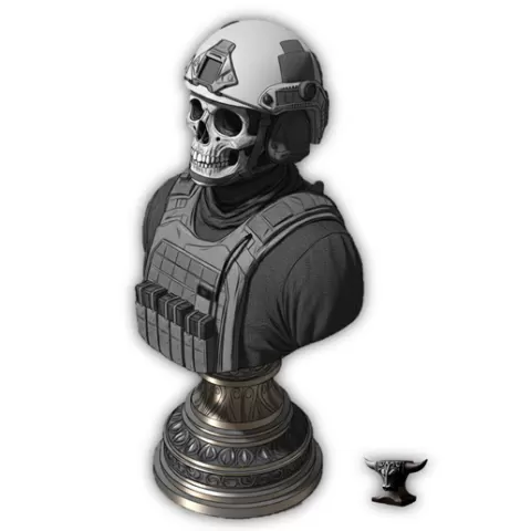 Chess soldier bust