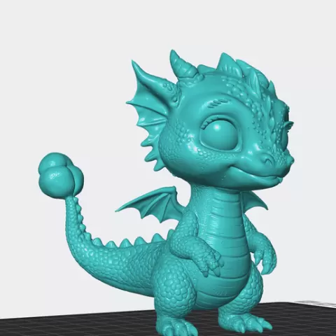 Cute Articulated Baby Dragon - Flexi Print-in-Place Fidget Toy