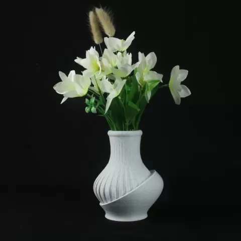The Chloe Vase STL 3D Print File, Marble Home Decor Vase for Plants and Flowers, Digital Download