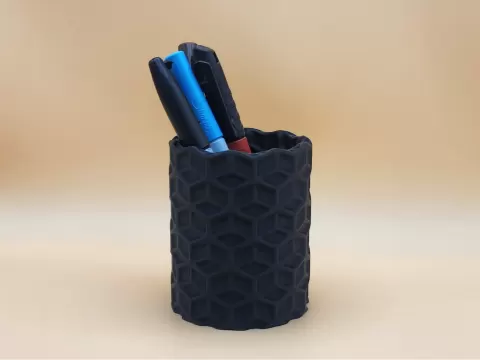 Cube Pattern Organizer Cup
