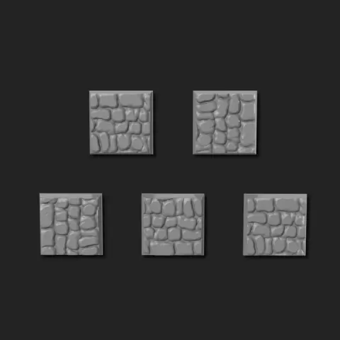 25mm Square Cobblestone bases by Celtic Miniatures