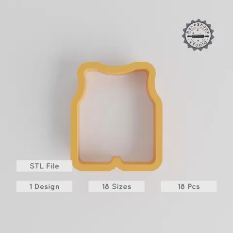 Life Jacket Shape Cutter, 18 Sizes, Perfect for Cookies, Fondant & Clay Crafting PRODUCT_2751
