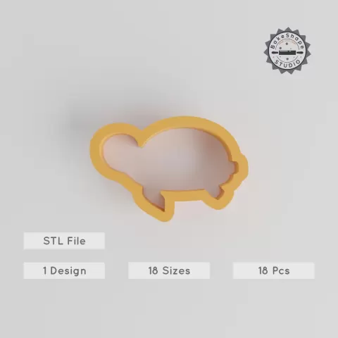 Turtle Shape Cutter Set, 18 Sizes, Perfect for Cookies, Fondant & Clay, Wildlife Sea Reptile Design STL Files PRODUCT_1300