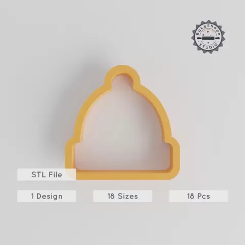 Beanie Shape Cutter Set, 18 Sizes, Perfect for Cookies, Fondant & Clay, Travel & Holiday Accessory PRODUCT_2037