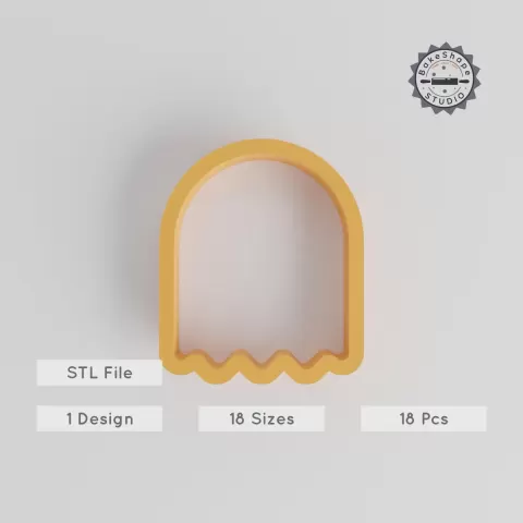 Ghost Shape Cutter Set, 18 Sizes for Cookies, Fondant & Clay, Halloween Spirit, Spooky Phantom Design PRODUCT_1428