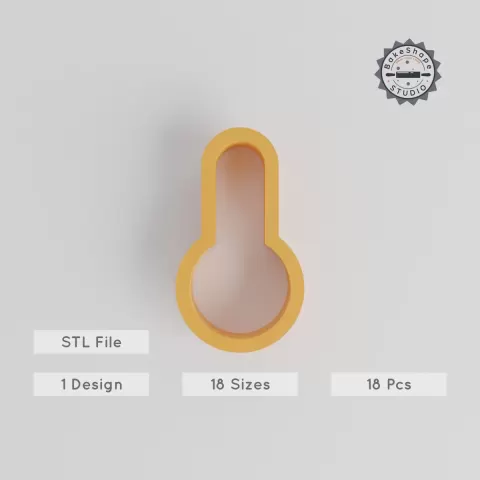 Thermometer Shape Cutter, 18 Sizes 0.75"-5", Cookie & Fondant Tool, Temperature Gauge, Weather Sensor, Climate Monitor Collection PRODUCT_1442