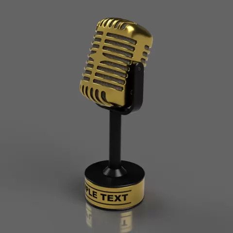 Vintage Microphone Desk Decor & Gift Model