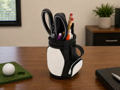 Golf Bag Pen Holder - Desk Organizer