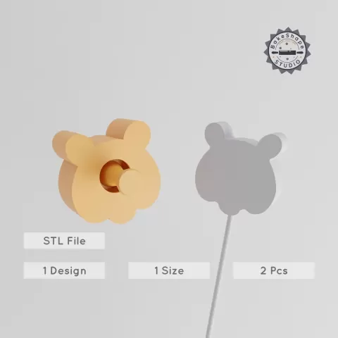 Tiger Cake Pop Mold, Jungle Cat Design, 2-Piece Animal Dessert Mold for 3D Printing PRODUCT_2786