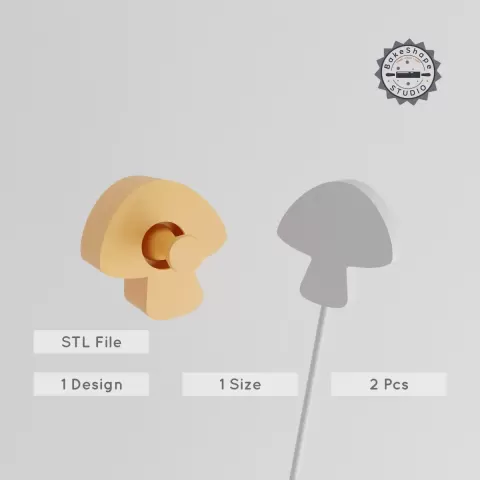 Spotty Mushroom Cake Pop Mold, Spotted Shroom Design, 2-Piece Fungi STL PRODUCT_1008