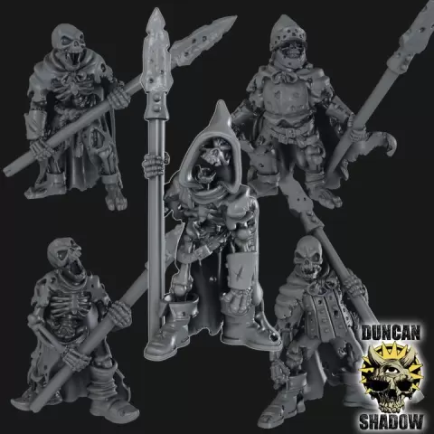 Skeletons with Spears (Pre Supported) by Duncan Shadow
