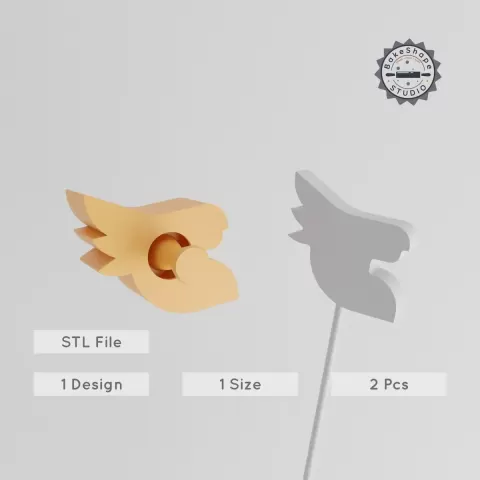 Cockatoo Cake Pop Mold, Tropical Exotic Bird Design, 2-Piece Parrot Icon for 3D Printing PRODUCT_1292