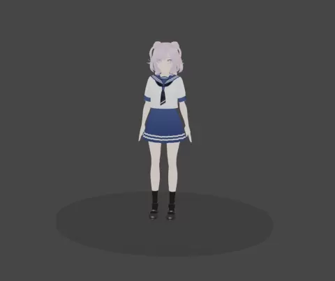 Cute Anime Schoolgirl
