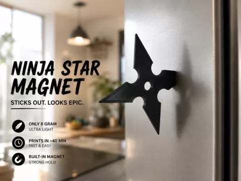 Ninja Star Fridge Magnet! - 8 grams only
