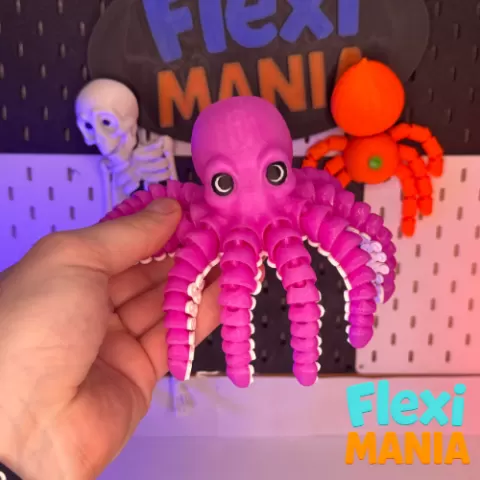 Flexi Octopus | Print-in-Place Articulated Octopus – No Supports Needed