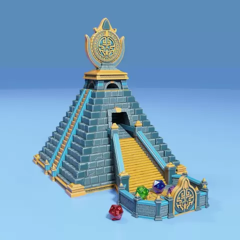 Jungle Temple Dice Tower / Board Game Equipment / Magic Decoration Collectible Item / Magical Building / Pre-Supported by Epic-Miniatures
