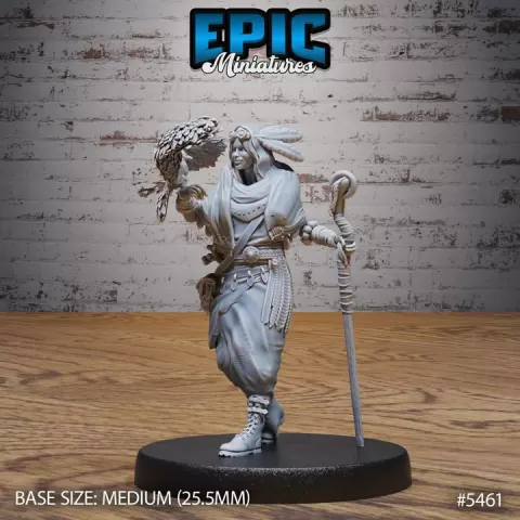 Desert Druid / Humanoid Dune Warrior / Nature Spirit / Egyptian Guardian / Mythical Creature / Ancient Sand Dryad by Epic-Miniatures