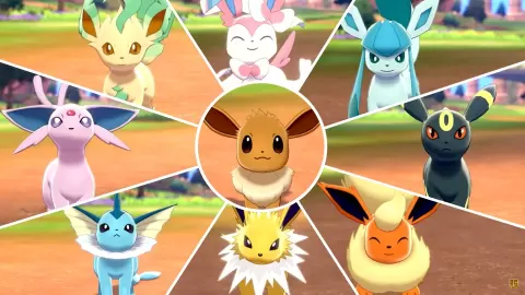 Eevee and all of her evolutions