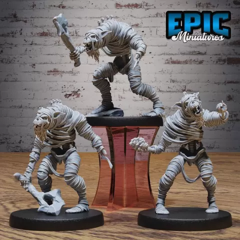 Gnoll Mummy Set / Undead Hyena Hybrid / Humanoid Dune Race / Yeenoghu Spawn Creature / Flind Tribe / Egyptian Beast / Desert Demon by Epic-Miniatures