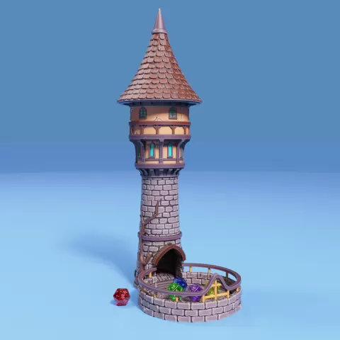 Watch Tower / Medieval Dice Tower / RPG Game Item / Board Game Equipment / Magic Decoration / Collectible Architecture / Fantasy Figure / Magical Building Statue by Epic-Miniatures