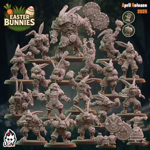 Easter Bunnies (Frogmen proxy) - UGNI - Fantasy Football by UGNI Miniatures