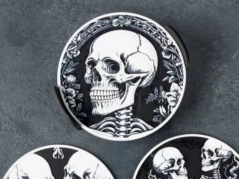 Skeleton Coasters