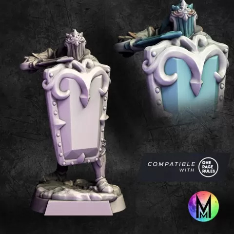 $5.87 Knight - Mirror Knight 3 ( Knight with sword and shield in full plate, opr compatible) by Moonlight Minis- Christine Van Patten