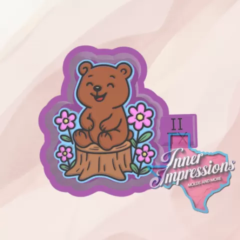 Summer Stump Bear Freshie Mold