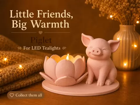 Pig Led Tealight Holder