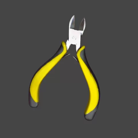 Realistic Textured Cutting Pliers – 3D Printable Model