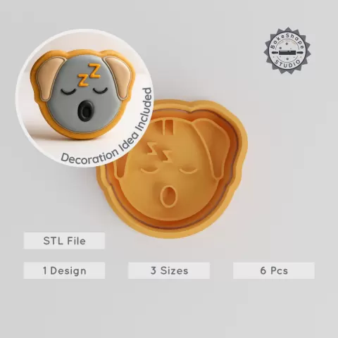 Sleeping Animal Shape Cutter & Stamp Set, Perfect for Cookies & Fondant, Includes 3 Sizes, 6 Pieces PRODUCT_915