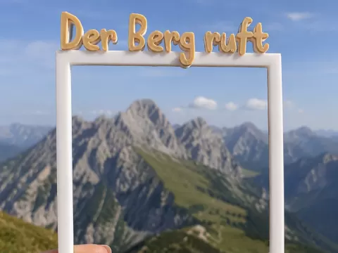 Polaroid Fotorahmen Der Berg ruft