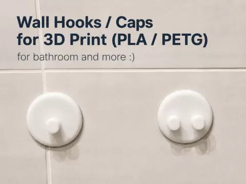 Minimalist Bathroom Wall Hooks & Hole Covers