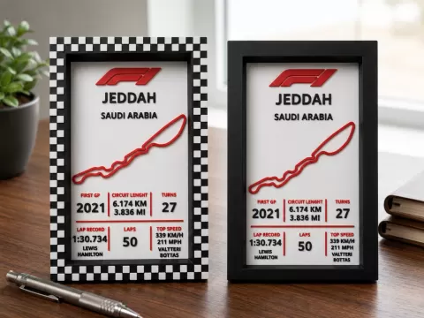 Formula 1 Jeddah Corniche Circuit 3D Wall Art