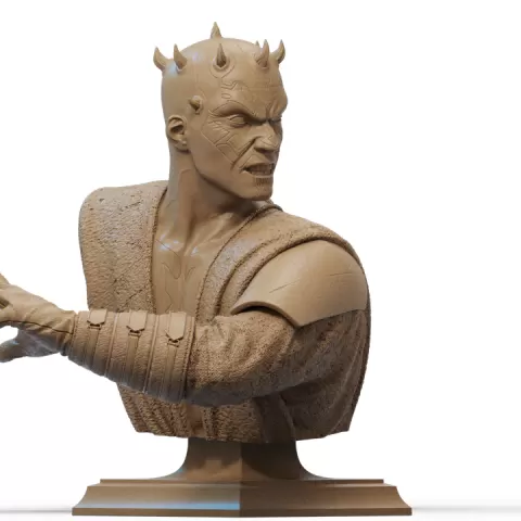 Darkness Ignited in Stone 3D Print by CA3D Studios