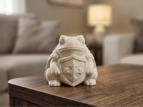 Frog Knight Figurine - Fantasy Frog Guard