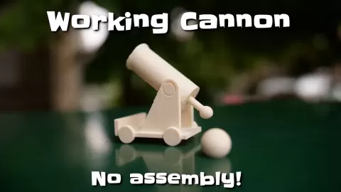 Working Cannon (Print-In-Place)