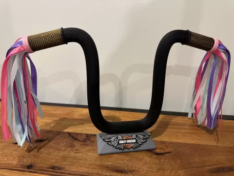 Ape Hanger Desk Display - With Tassels