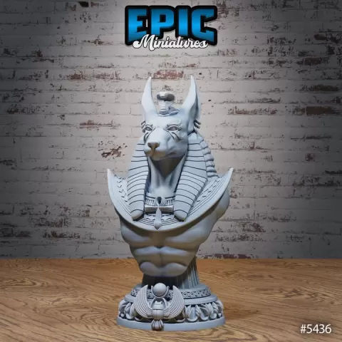 Anubis God Bust / Egyptian Deity Decoration / Collectible God of Death / Pyramid Figure / Desert Ruler Statue / Sand Encounter by Epic-Miniatures