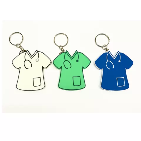 scrub-shaped keychain