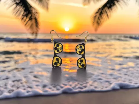 Summer glasses earrings