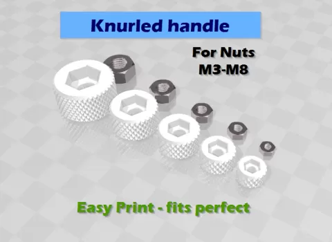 Knurled handle for Hex Nut