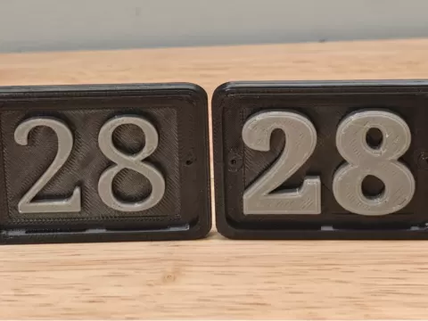Home Plate Number 28 Multi-Color or Paintable