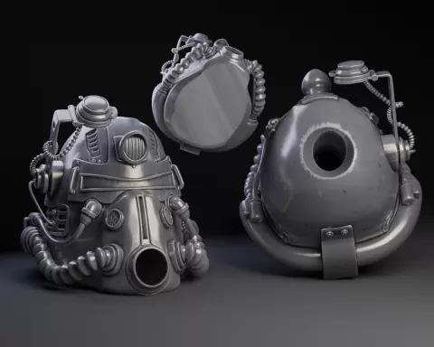 Fallout: T51b Power Armor Helmet - Dice Tower