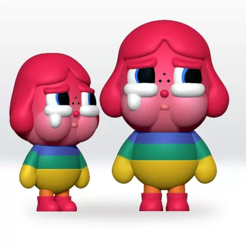 Love is Love STL file Crybaby Crying Again Series STL,3mf file 3D Model Fanart by FNFLab