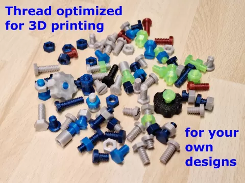 Thread optimized for 3D printing