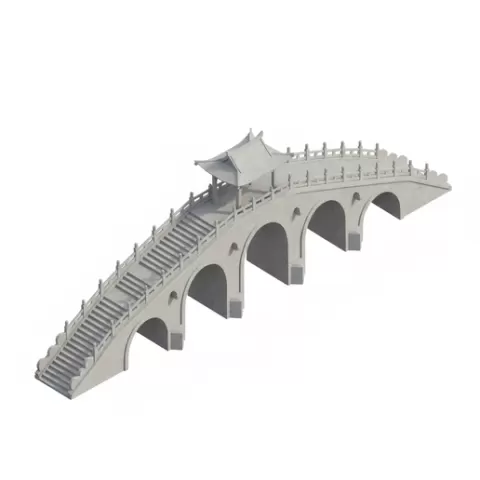 Long Multi-Arch Bridge | Oriental Pathway Structure