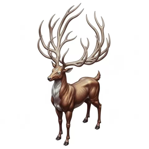 Grand Celestial Stag 3D Model | Towering Antlered Creature