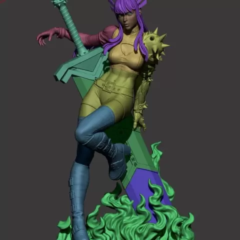 The Sorceress of Souls Magic Fury and Destiny 3D Print by CA3D Studios