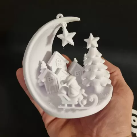 Santa’s Winter Village Scene
